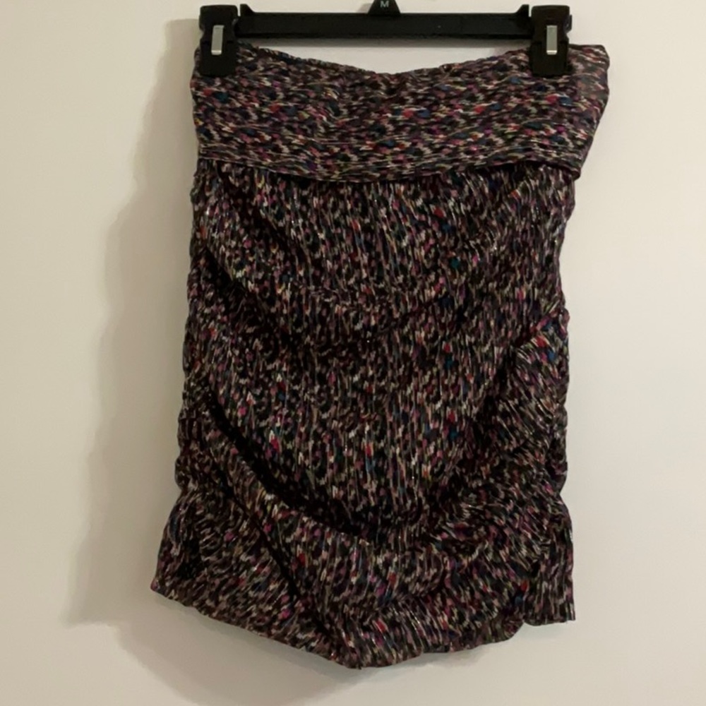 Ba&sh Multi-color lined halter top bow tie in back size S